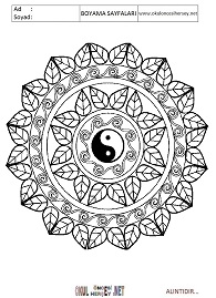 Mandala boyama sayfaları